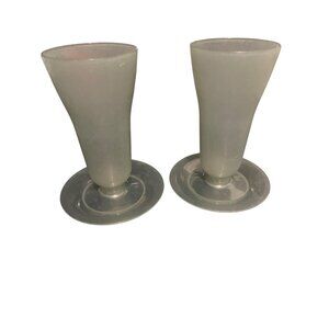 Set of 2 Vintage Tupperware Gray Parfait Dessert Cups 754 Replacements No Lids